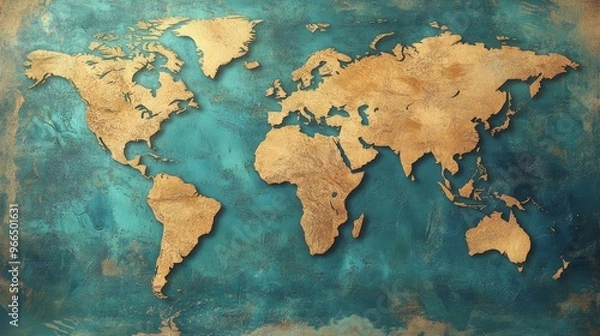 Fototapeta wold map illustration 