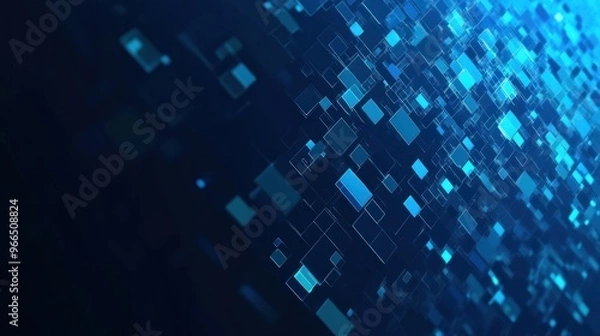 Fototapeta Background Abstract for Blue colored Tech Finance Fintech Pixel Pattern. Abstract Business Tech Science Vector Backdrop