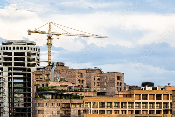 Obraz construction of apartment buildings in Yerevan