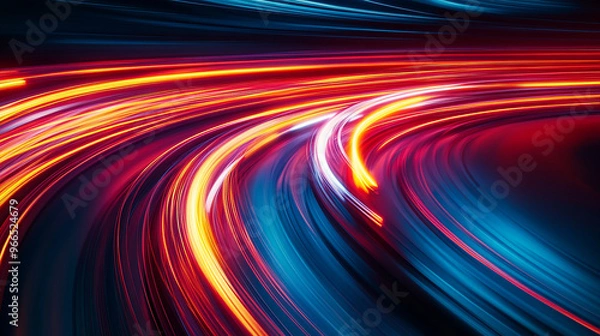 Fototapeta 光の軌跡とスピード感
