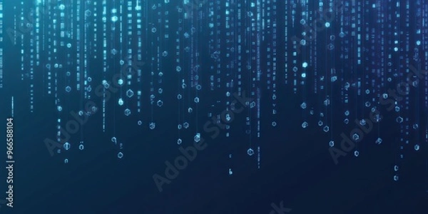 Obraz Background Abstract for Blue colored Tech Finance Fintech Pixel Pattern. Abstract Business Tech Science Vector Backdrop