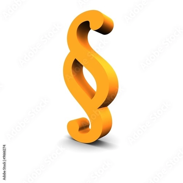 Fototapeta Paragraph symbol 3d rendered image