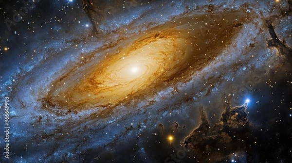 Fototapeta A Stunning View of a Spiral Galaxy