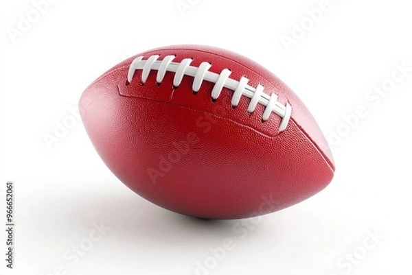 Fototapeta American football ball isolated on white background. 3D render , ai
