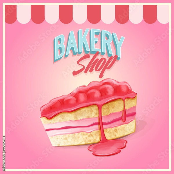 Fototapeta cake banner for bakery shop