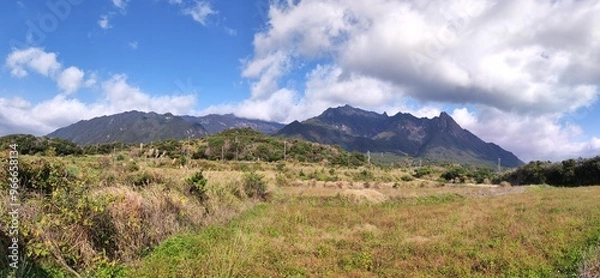 Obraz 屋久島の南側から望む宮之浦岳