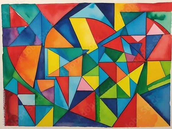Fototapeta abstract background with geometric pattern