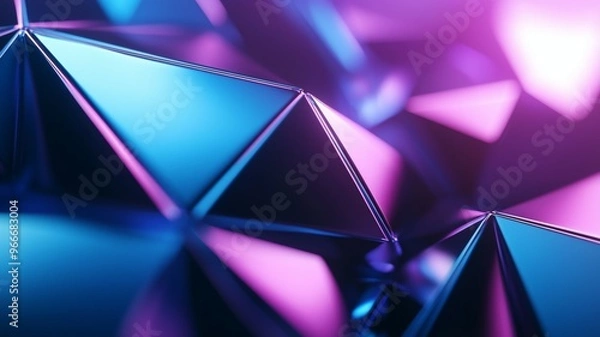 Fototapeta A blue and purple image of a geometric pattern