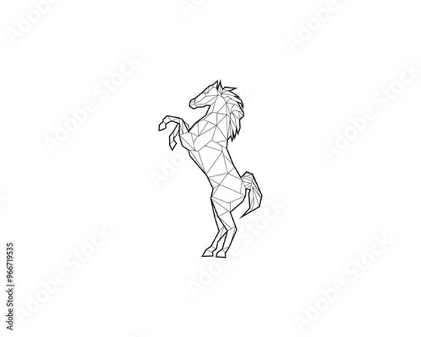 Fototapeta geometri horse busnis logo,.eps