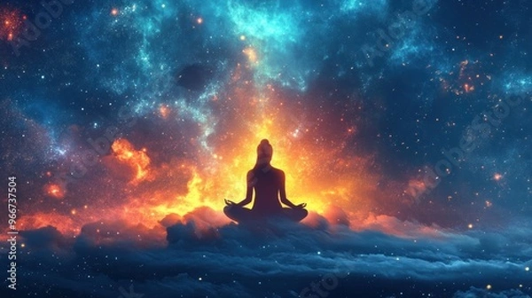 Obraz Meditation In A Starry Sky