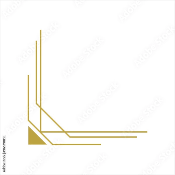 Fototapeta Decorative luxury corner frame. Vintage frame and border. Corner design element 