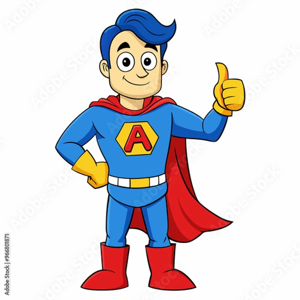 Fototapeta Superhero Character Vector Illustration cartoon character super hero Illustrator Artwork