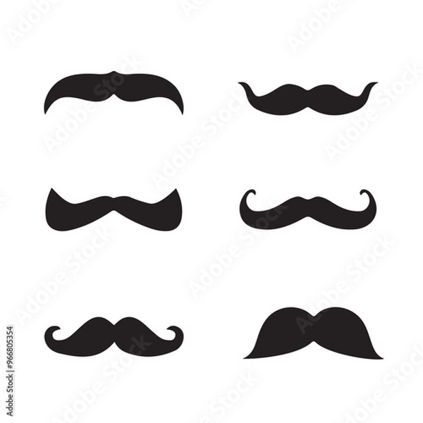 Fototapeta collection of mustaches. set of mustaches. set of mustache vector