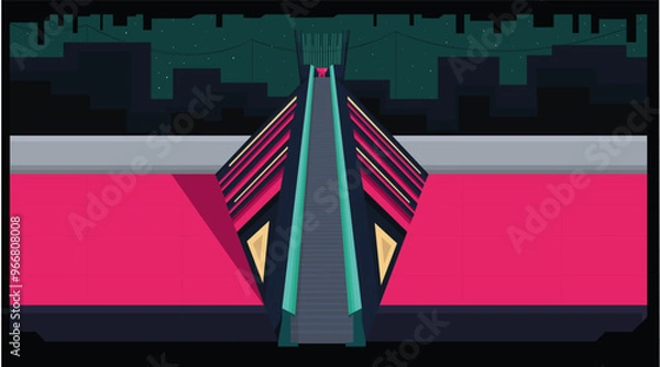 Fototapeta Ilustration vector landscape art