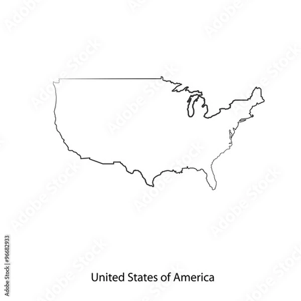 Obraz Map of USA for your design