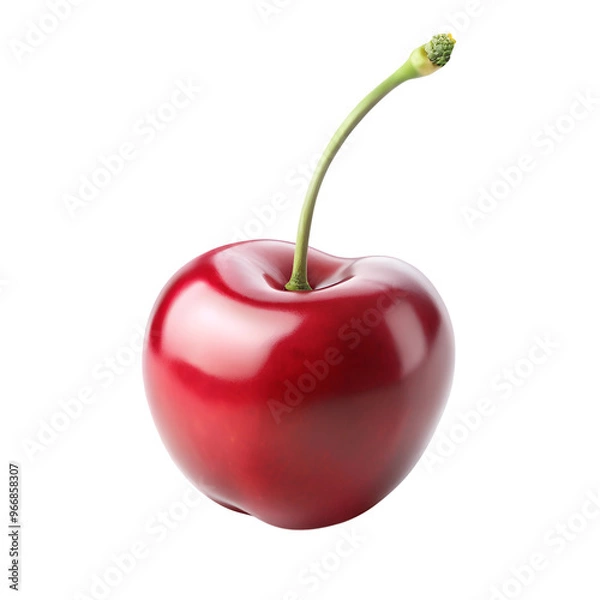 Fototapeta red cherry isolated on a transparent background PNG