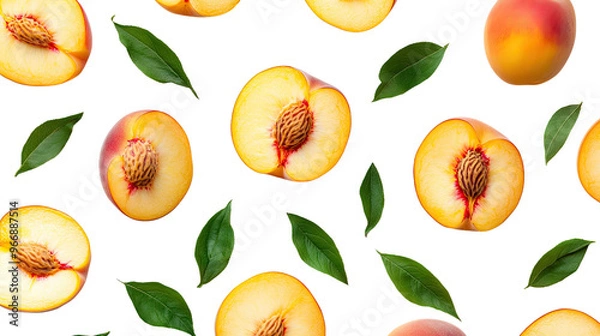 Fototapeta peach on a transparent background