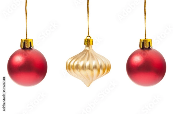 Obraz Christmas decorations isolated on white