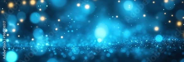 Obraz A blue background with many small blue circles