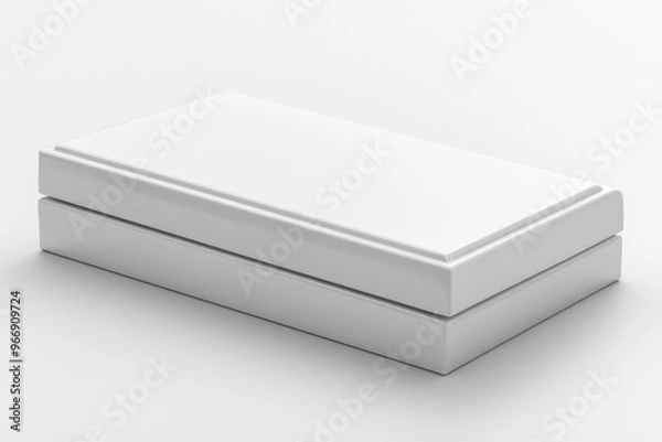 Fototapeta White Rectangular Box with Rounded Edges