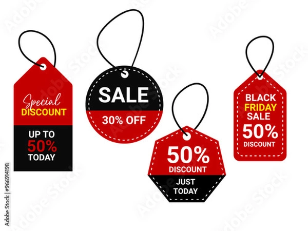 Fototapeta sale tag label vector. label discount for promotion