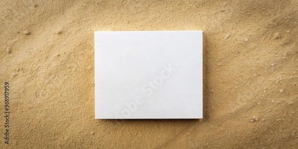 Obraz Square white paper mockup on textured wall