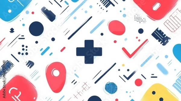 Fototapeta Abstract Geometric Shapes Pattern Background Design