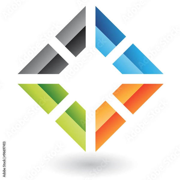 Fototapeta Rectangular and Square Abstract Icon