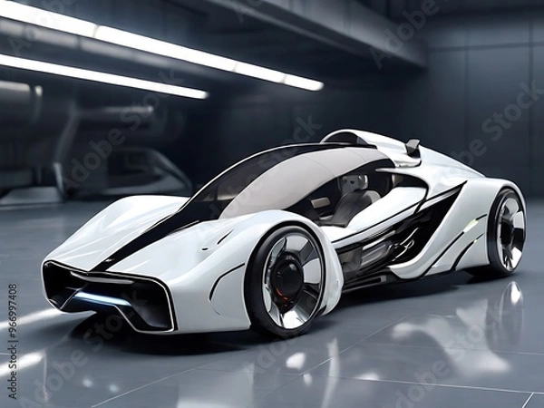 Fototapeta Technology Futuristic Fast Car. Car walpaper, Photo. Ai Generate