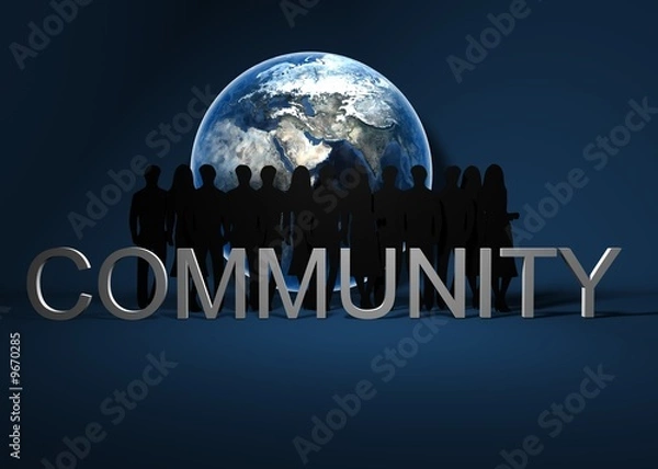 Obraz Społeczność logo