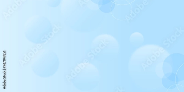 Fototapeta Abstract geometric background gradient soft light blue bokeh for Graphic Business background hitech technology digital design simple