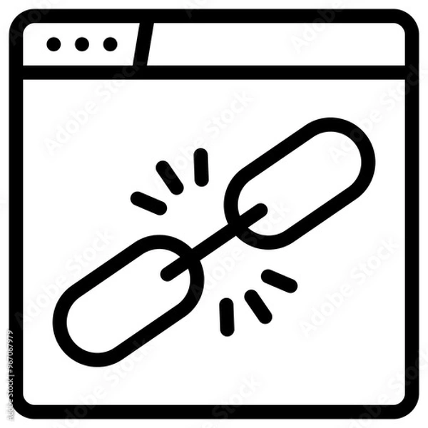 Fototapeta web link icon