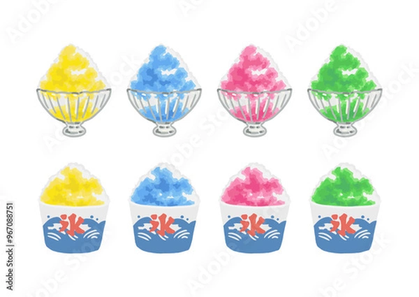 Obraz かき氷のセット