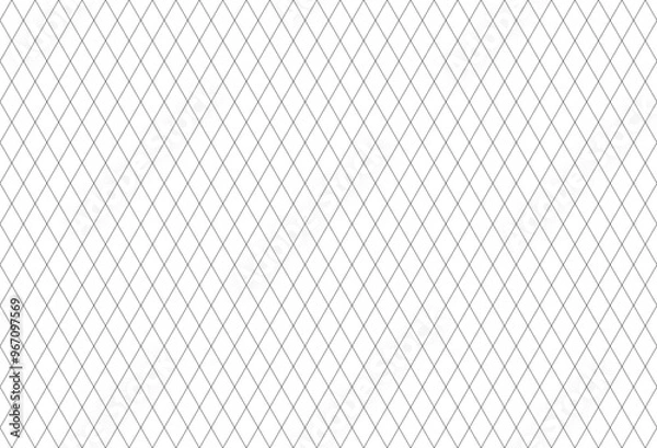 Fototapeta Abstract Seamless Geometric Diamonds Pattern. Thin Line Texture. White Textured Background.