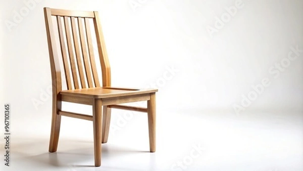 Fototapeta Wooden chair isolated on white background