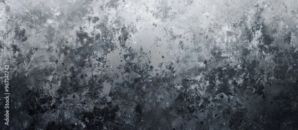Fototapeta Monochrome abstract background with a grungy rough texture in shades of gray and black suitable for art or design projects with copy space image