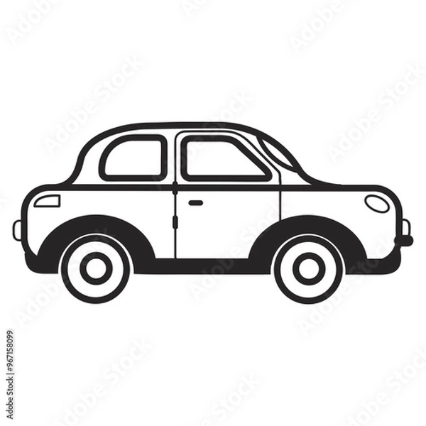 Obraz car isolated on white