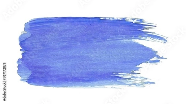 Fototapeta Vibrant Hand-Drawn Watercolor Brush Stroke Isolated on a White Background, Artistic Expression with Colorful Paint Stroke