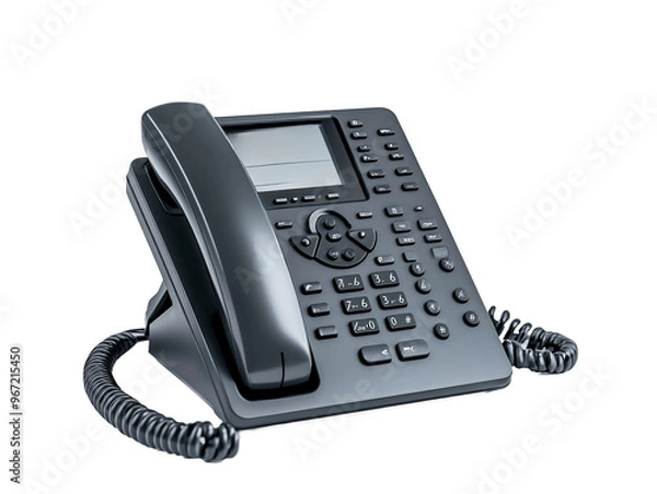 Obraz a black telephone with a display