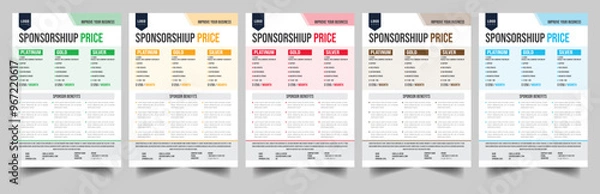 Obraz Technical Data Sheet layout template. Product Catalogue & modern Event Schedule conference design template, Minimalist product brochure template, corporate flyer, business flyer, sponsorship Template