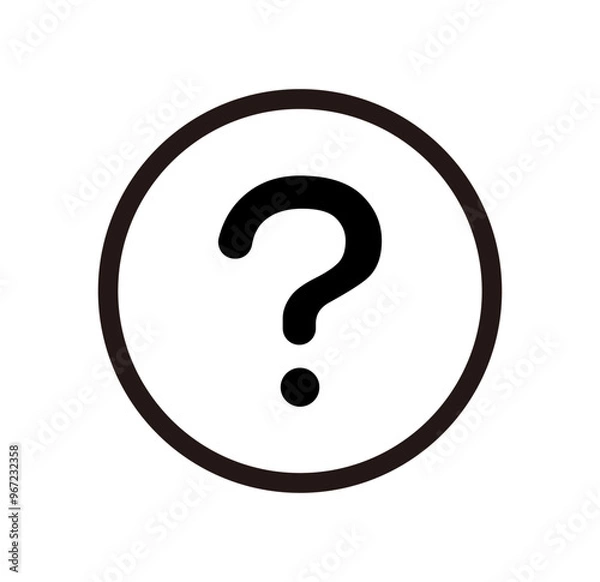 Obraz はてな　疑問　シンプルな黒のアイコン
