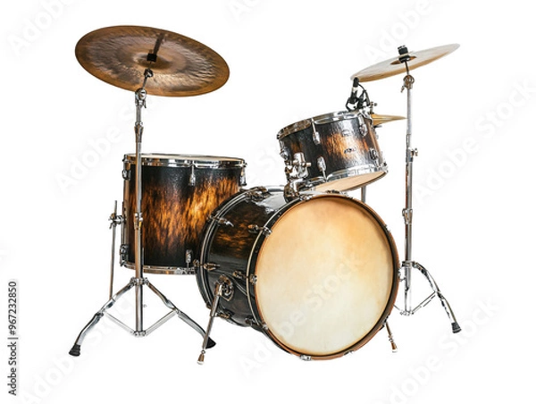 Obraz a drum set with a white background