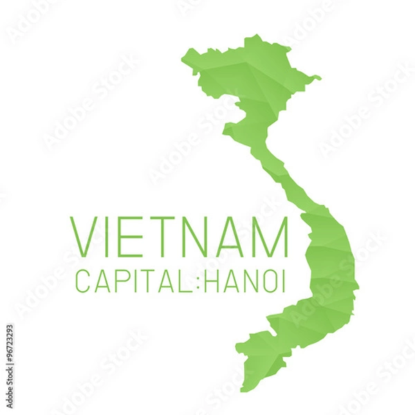 Fototapeta Vietnam map geometric background
