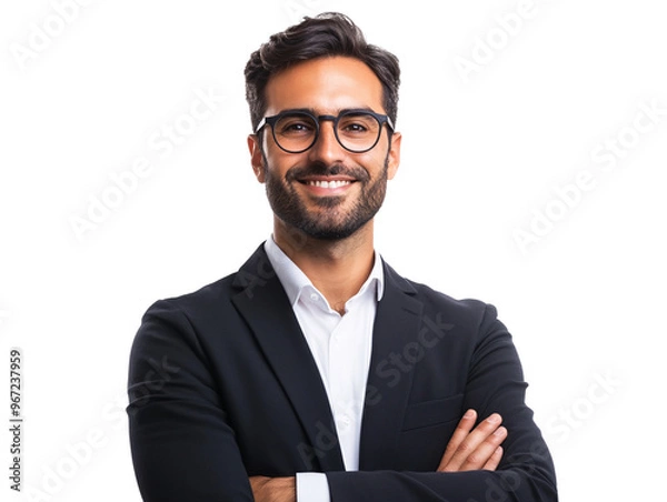 Obraz a man wearing glasses and a suit