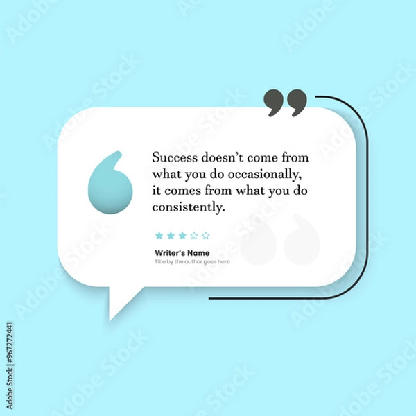 Fototapeta Creative Testimonial Editable Vector Illustration, Empty speech bubbles, What our Clients Say, Quote, Review, Feedback, Infographic Template, Label, editable text box layout, recommendation note