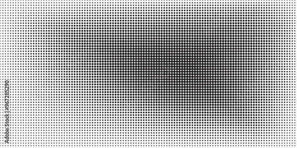 Fototapeta Basic halftone dots effect in black and white color. Halftone effect. Dot halftone. Black white halftone.Background with monochrome dotted texture. Polka dot pattern template.