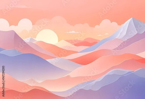 Obraz landscape with clouds