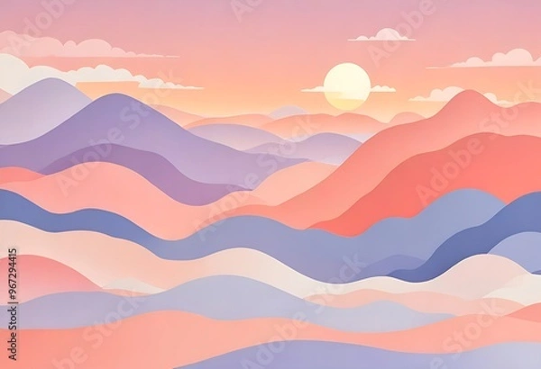 Obraz sunset in mountains