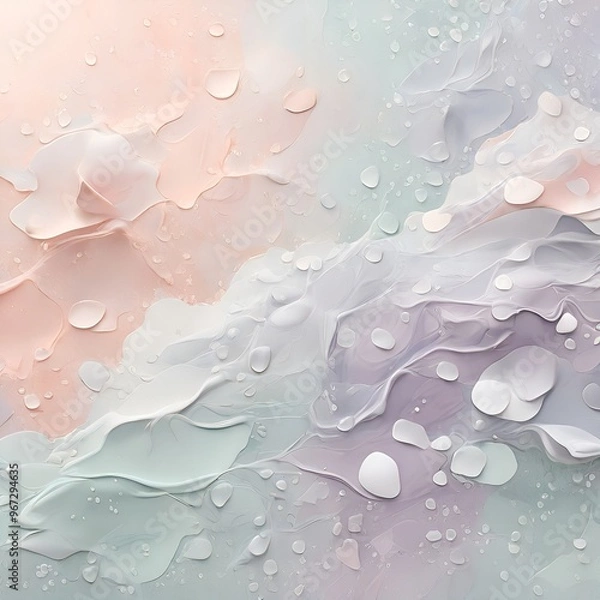 Obraz floral background with bubbles