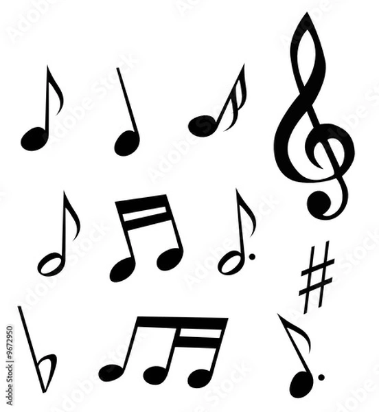 Obraz Notes on White Background